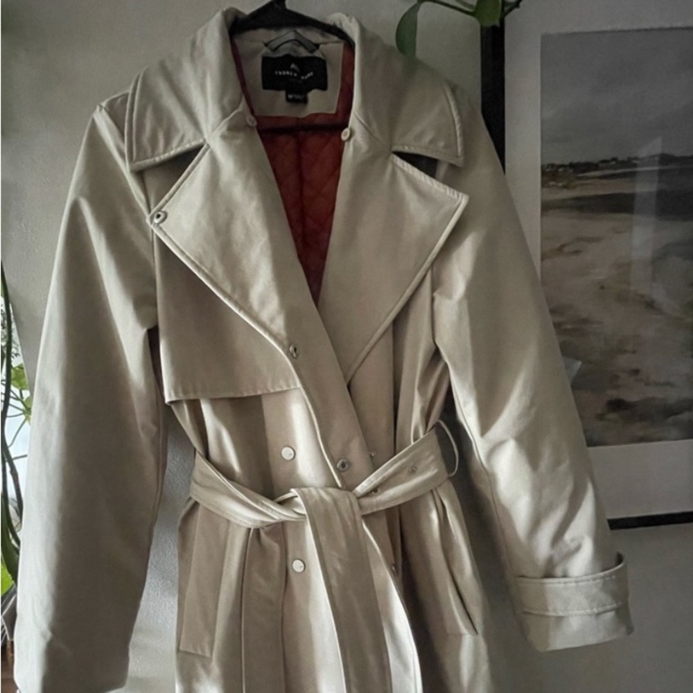 Andrew Marc Water Resistant Belted
Trench Coat